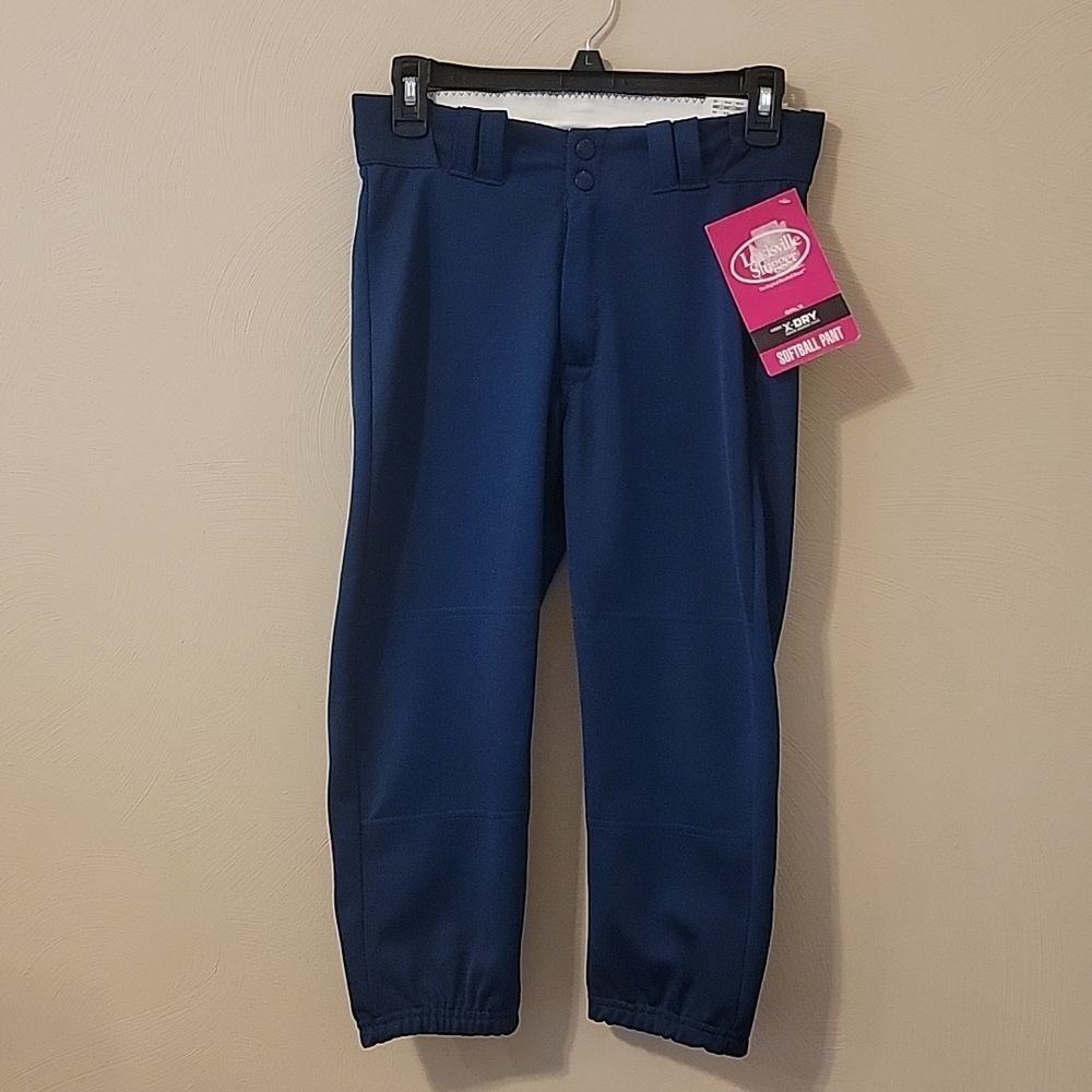 GIRL'S LOUISVILLE SLUGGER NAVY BLUE SOFTBALL PANTS, SIZE 14-16 - NEW!